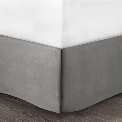 Queen Size Grey White Cotton Comforter Set - 6 Piece