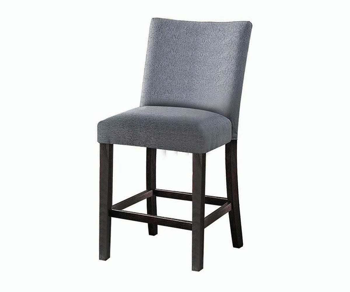 Espresso Wood Fabric Counter Height Dining Chair Set