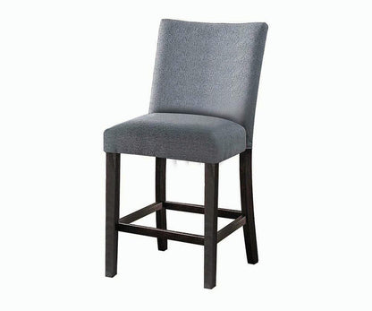 Espresso Wood Fabric Counter Height Dining Chair Set