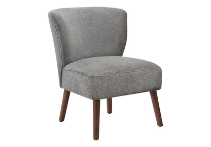 Light Gray Accent Chair - Mid Century Modern Style, 33" H