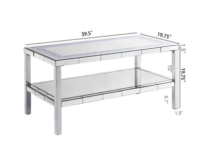 Silver Computer Desk - Keyboard Tray, Rectangular Design