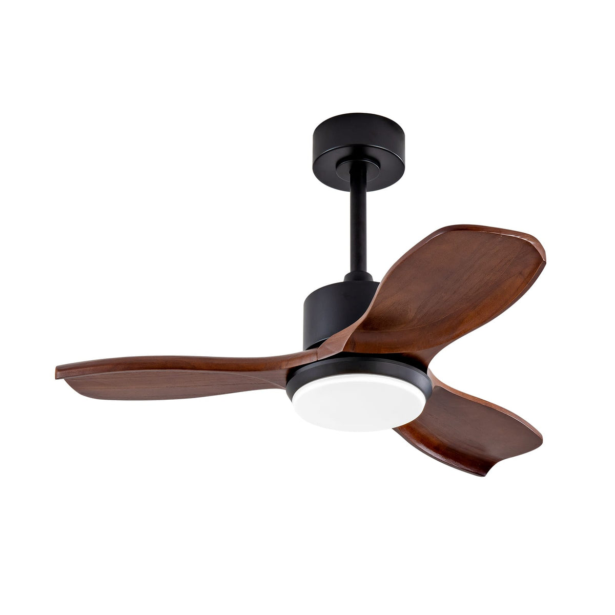 36" Wood Ceiling Fan with Lights - Remote Control, Quiet DC Motor for Living Room &