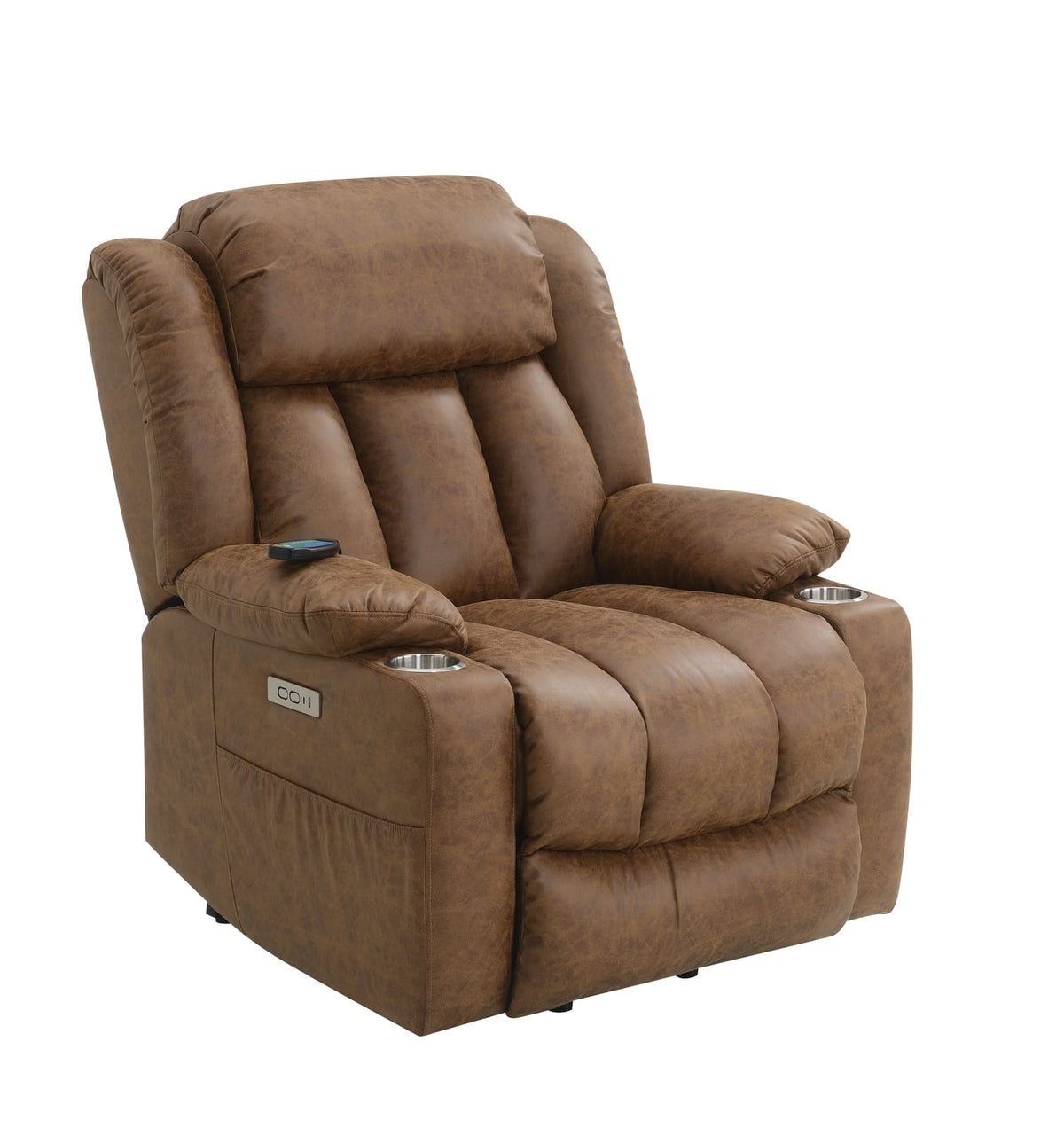 Brown Power Lift Recliner - Massage & Heating