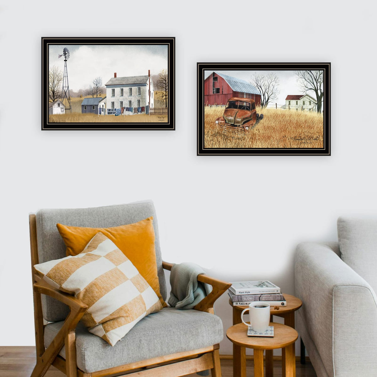 Wood & Paper Framed Wall Art - Multicolor Decor