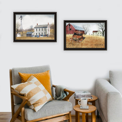 Wood & Paper Framed Wall Art - Multicolor Decor