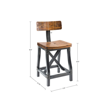 Amber Wood Counter Stool for Dining Room Kitchen Seating