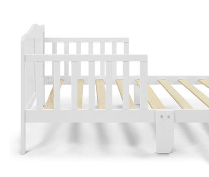Olive & Opie Birdie Toddler Bed - White Solid Wood