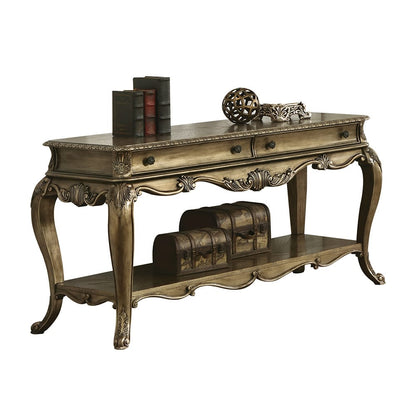 Vintage MDF Storage Table with Drawers for Living Room