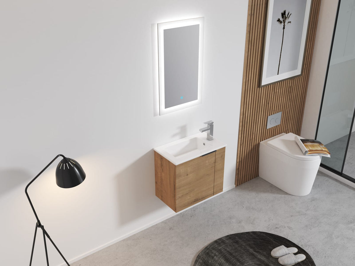 22 Inch Imitative Oak Bathroom Vanity with Sink