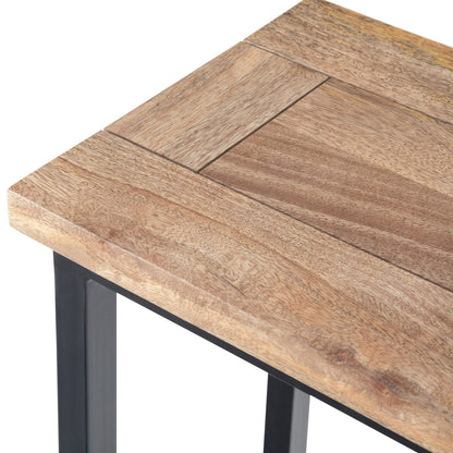 Natural Mango Wood C Side Table - 18.1" x 10.2"