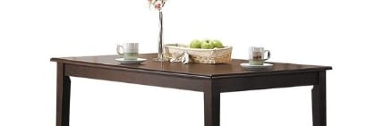 Espresso Synthetic Wood Dining Table with Tapered Legs