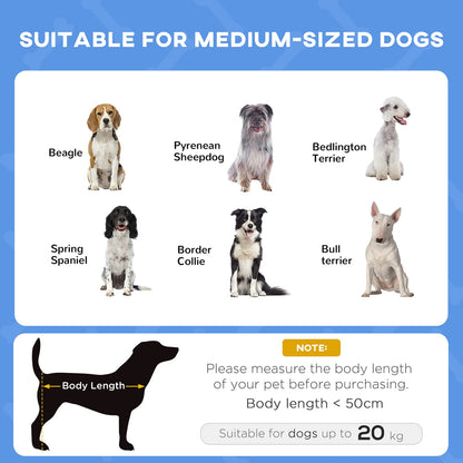 30 Inch Blue Metal Elevated Dog Cot - Portable Pet Bed