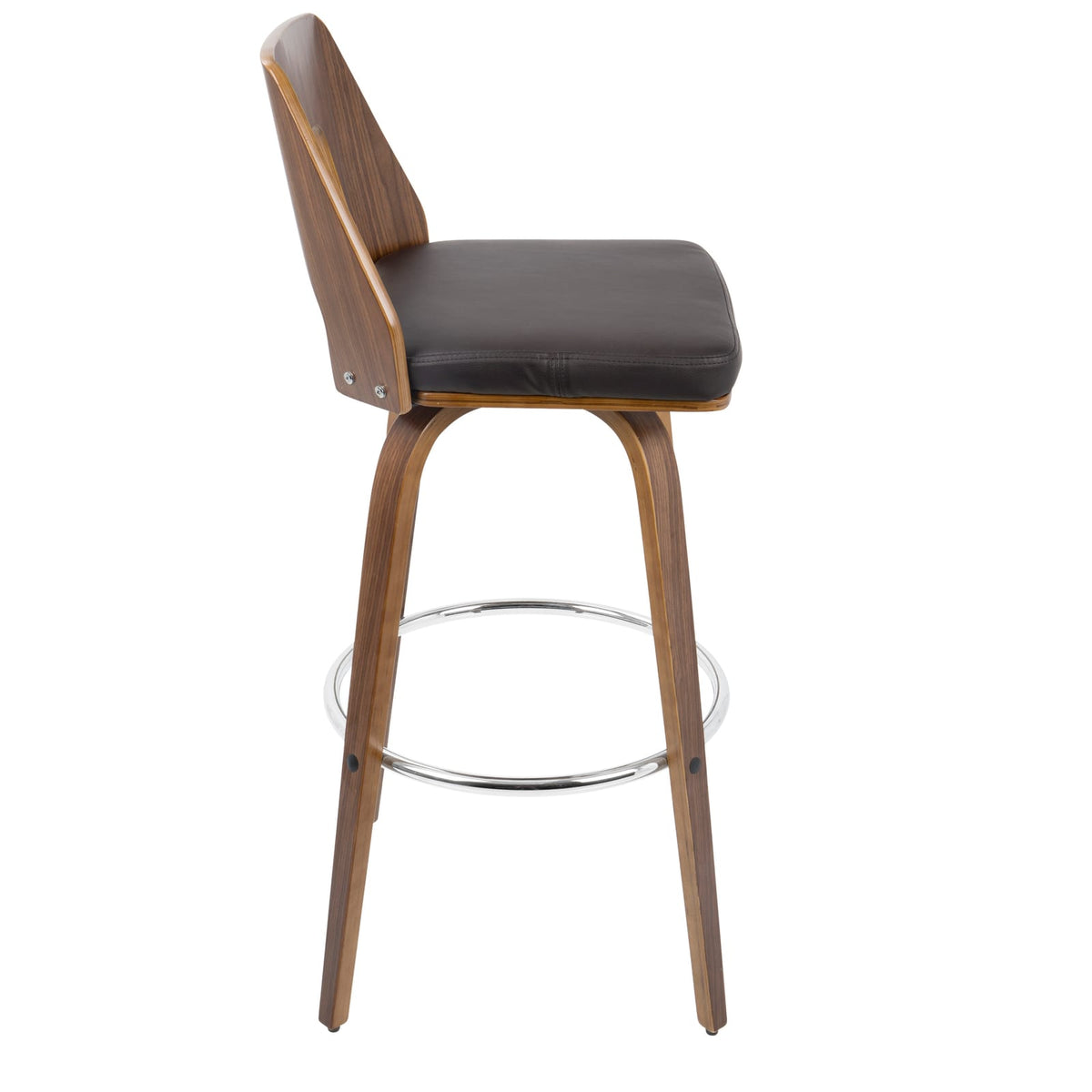 Mid-Century Modern Faux Leather Barstools for Dining Room Set
