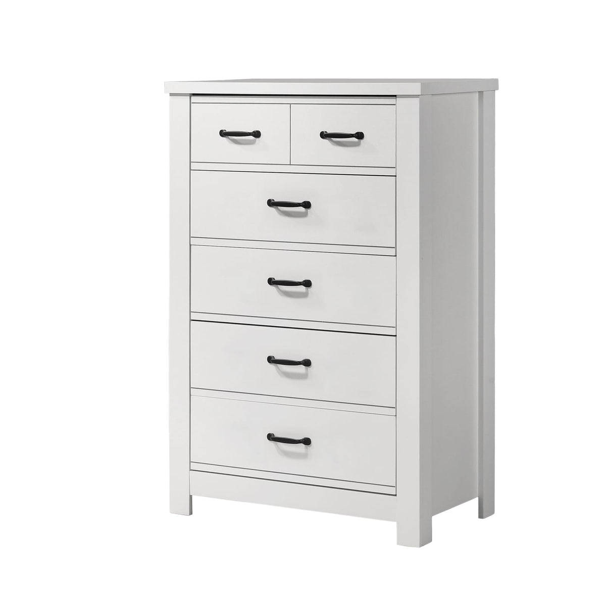 Cassini 31" White 5-Drawer Chest - Durable Storage Dresser