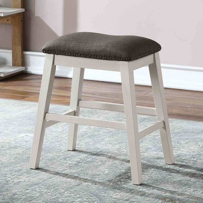 6-Piece Dark Gray Dining Table with 6 Stools for Dining Room