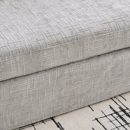 3-Seat Gray Chenille Oversized Sofa - Living Room Seating