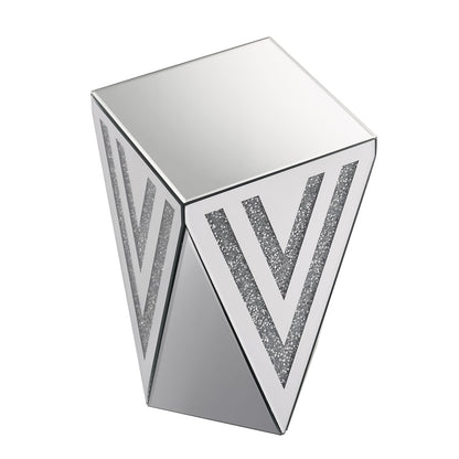 Silver Triangular Mirror Coffee Table for Living Room & Bedroom