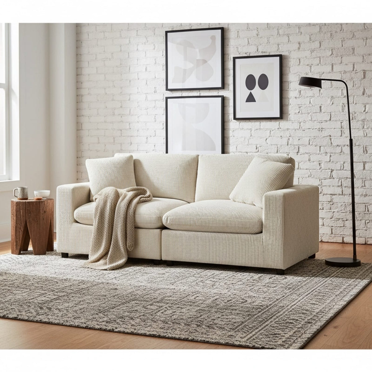 Chelsea Modular 2-Piece Sofa - Beige Comfort & Style