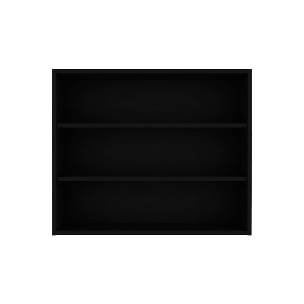 Black Engineered Wood Kitchen Wall Cabinet - 34.6" Wide