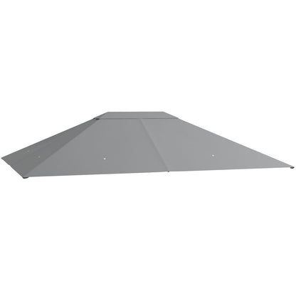 Outsunny 10' x 13' Gazebo Canopy Replacement - Gray Polyester