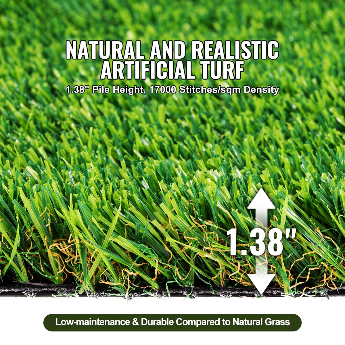 4x6 ft Artificial Grass Turf Rug - Multi Color Outdoor Patio Mat