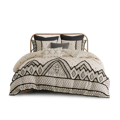 Colorful Queen Bedding Set - Cotton & Flax Duvet Cover