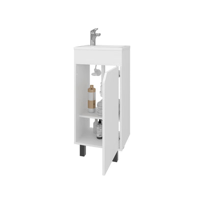 White Bathroom Vanity with Storage for Bathrooms