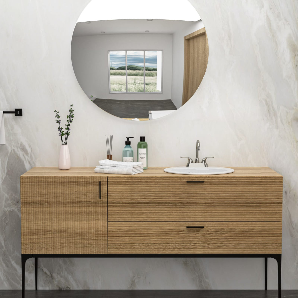Modern White Ceramic Oval Bathroom Sink for Countertop Installation