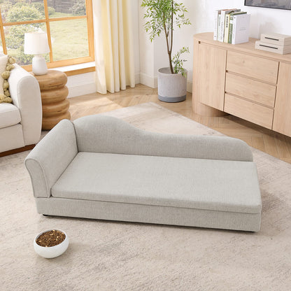 Oversized Dog Bed for Medium Large Dogs - Beige Foam Sofa