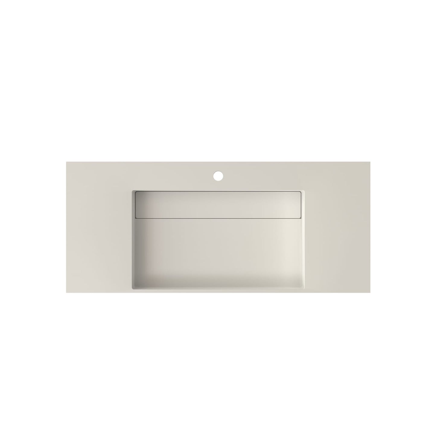 42 Inch Solid Surface Bathroom Vanity - White