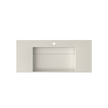 42 Inch Solid Surface Bathroom Vanity - White