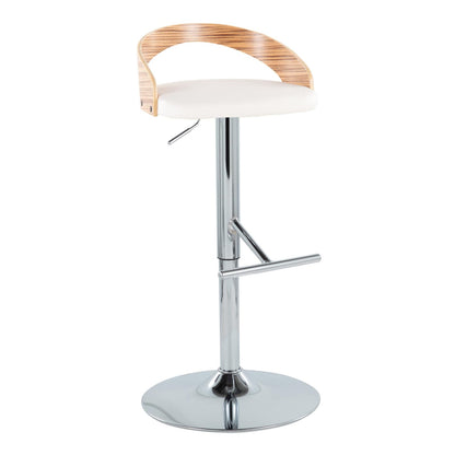 Mid-Century Modern Faux Leather Barstool Set for Dining Room
