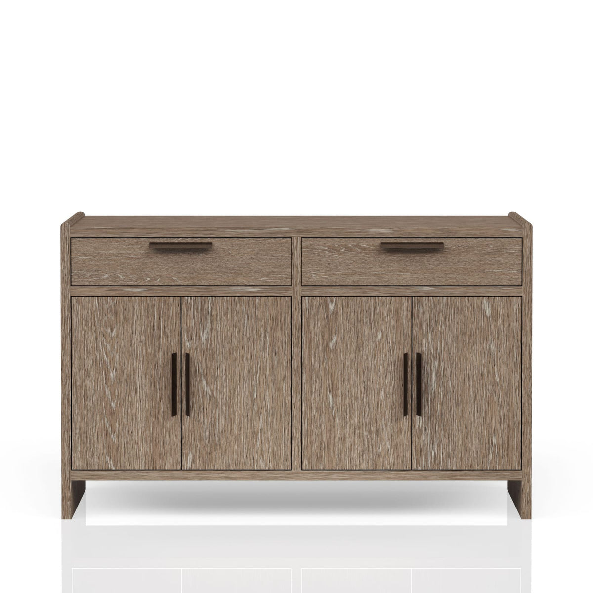Light Brown Solid Wood Server Cabinet - 60" Buffet