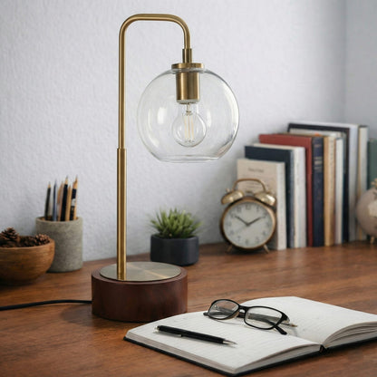 Modern Classic Desk Lamp - Bronze Metal Table Light