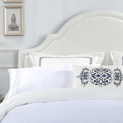 Catherine Headboard Antique White Fabric King