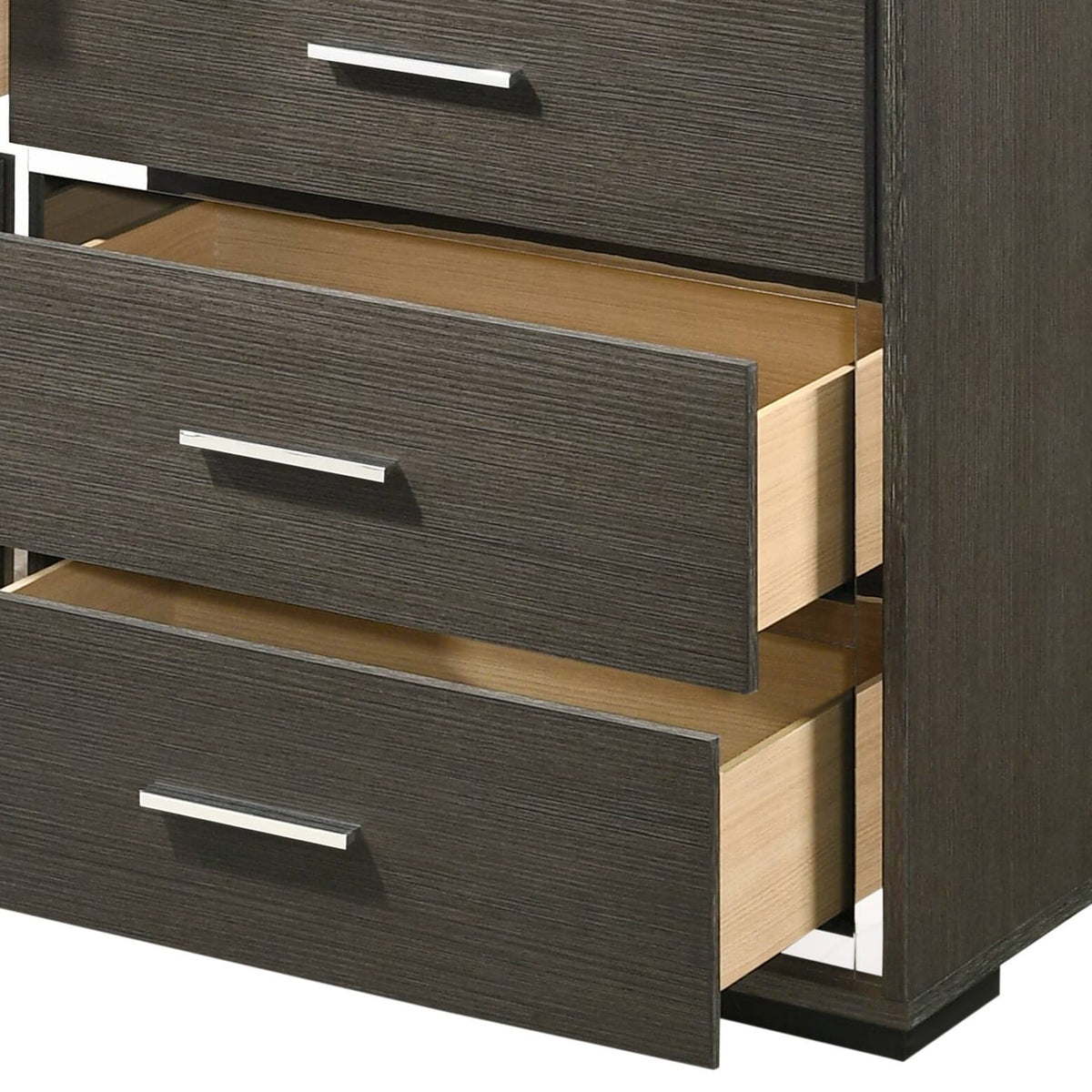 Escher Gray Oak Finish Dresser - 57" Wide Storage Dresser