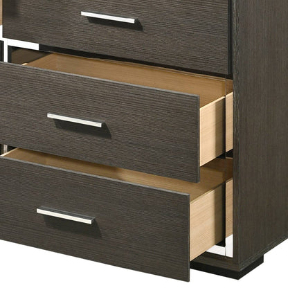 Escher Gray Oak Finish Dresser - 57" Wide Storage Dresser
