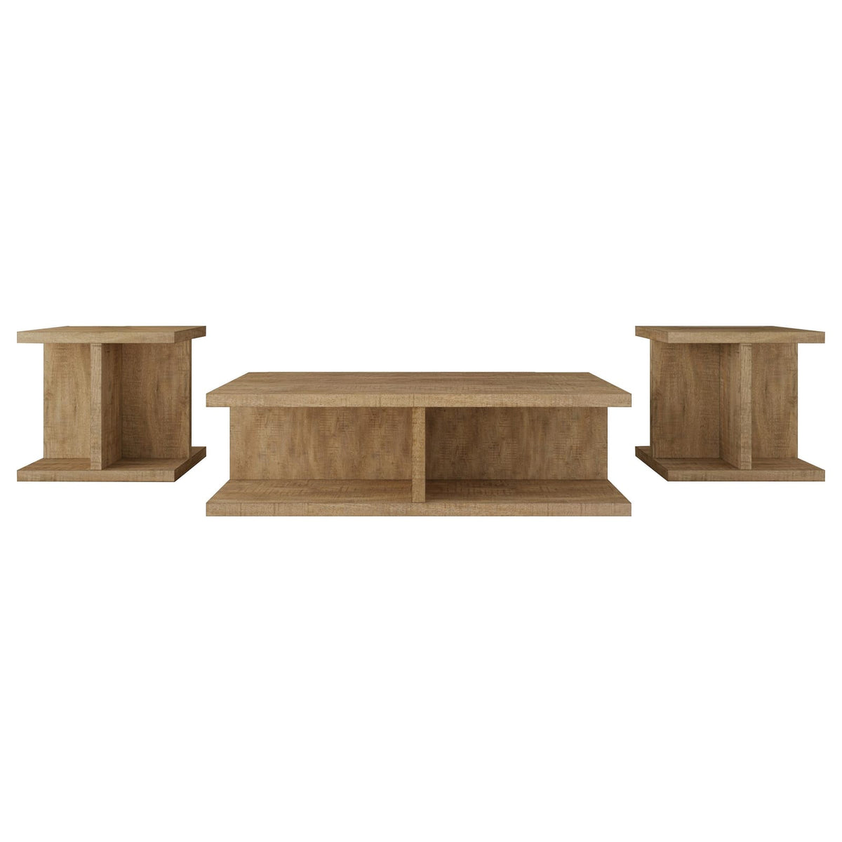 Mango Color 3-Piece Coffee & End Table Set for Living Room
