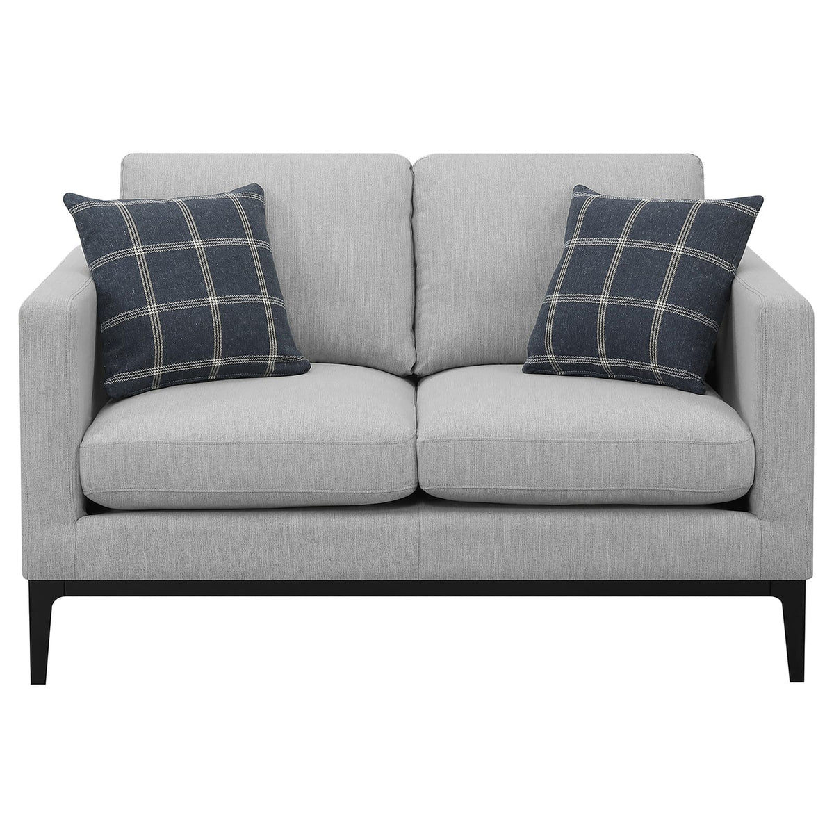 Light Grey Upholstered Loveseat - 56" Sofa for Living Room