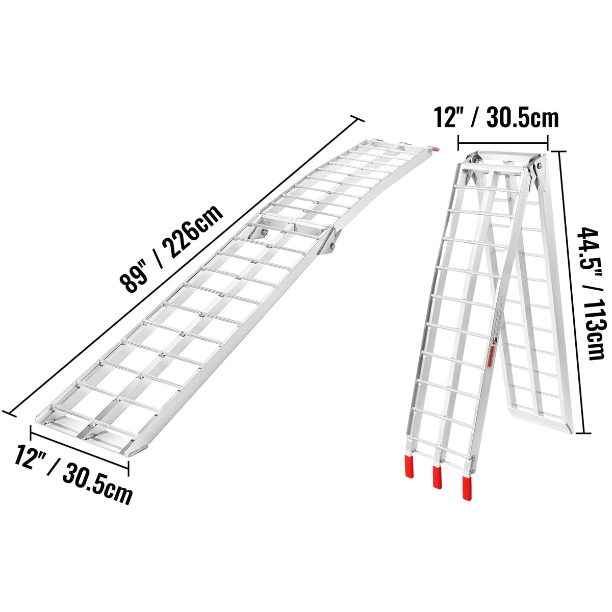 2-Piece Aluminum Loading Ramps - 1500 LBS Capacity