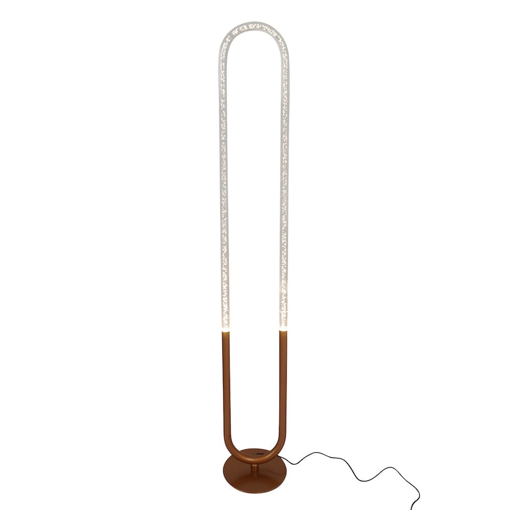 Contemporary Bronze Floor Lamp - LED Standing Light for Living Room, Bedroom & Office