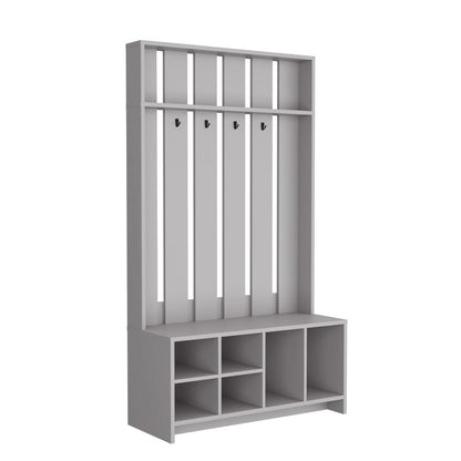 Smoke Engineered Wood Hall Tree with Hooks