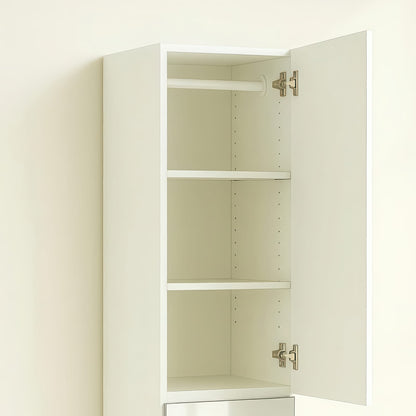 White Wood Modular Closet Cabinet - 70.9" Wide for Bedroom