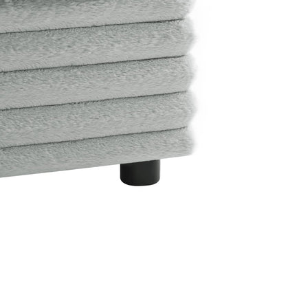 Gray Polyester Modular Sectional Sofa - 2 Pieces for Living Room