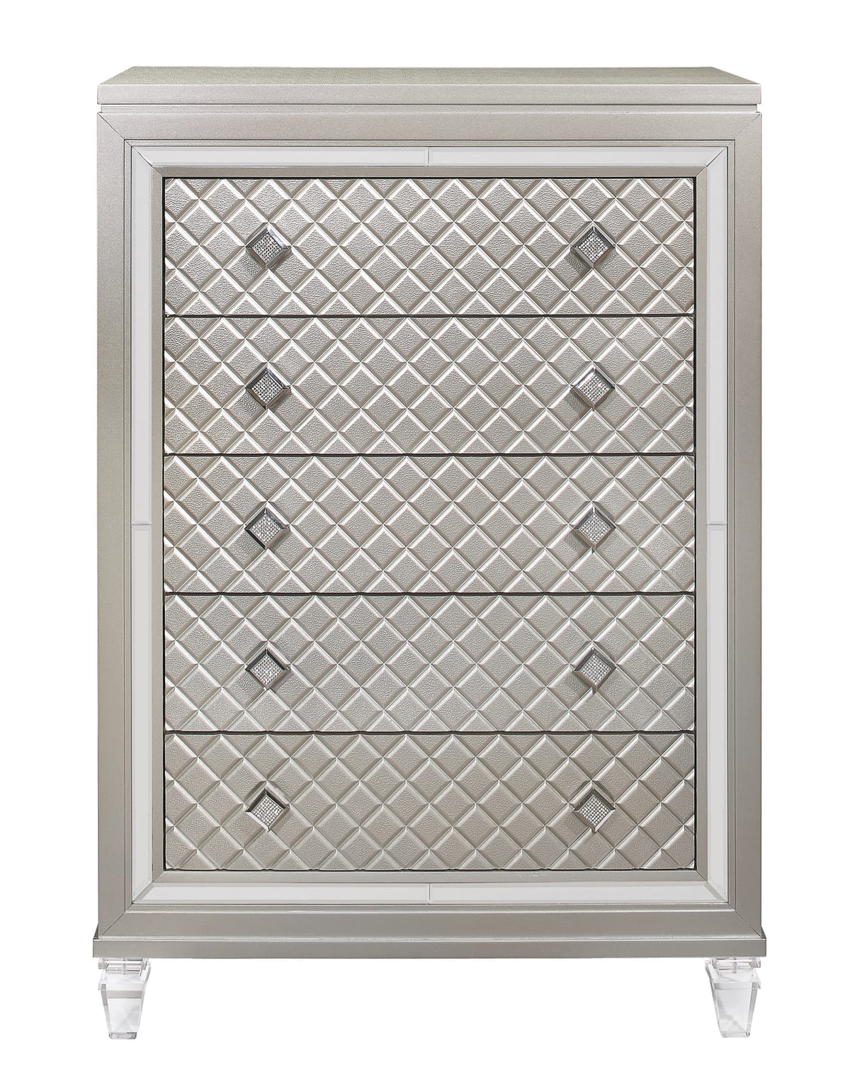 CROSS GLAM CHAMPAGNE CHEST - Modern Bedroom Dresser