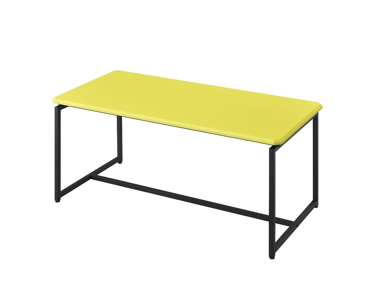 Yellow Carbon Fiber Coffee Table Set - 3 Piece