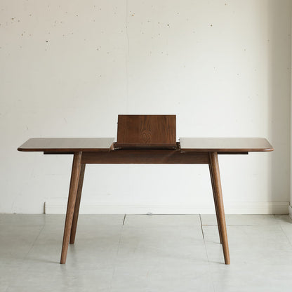 Walnut Round Dining Table - 6-8 Person Telescopic Design