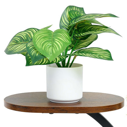 8-Tier Indoor Plant Stand with Grow Lights - Brown & Black
