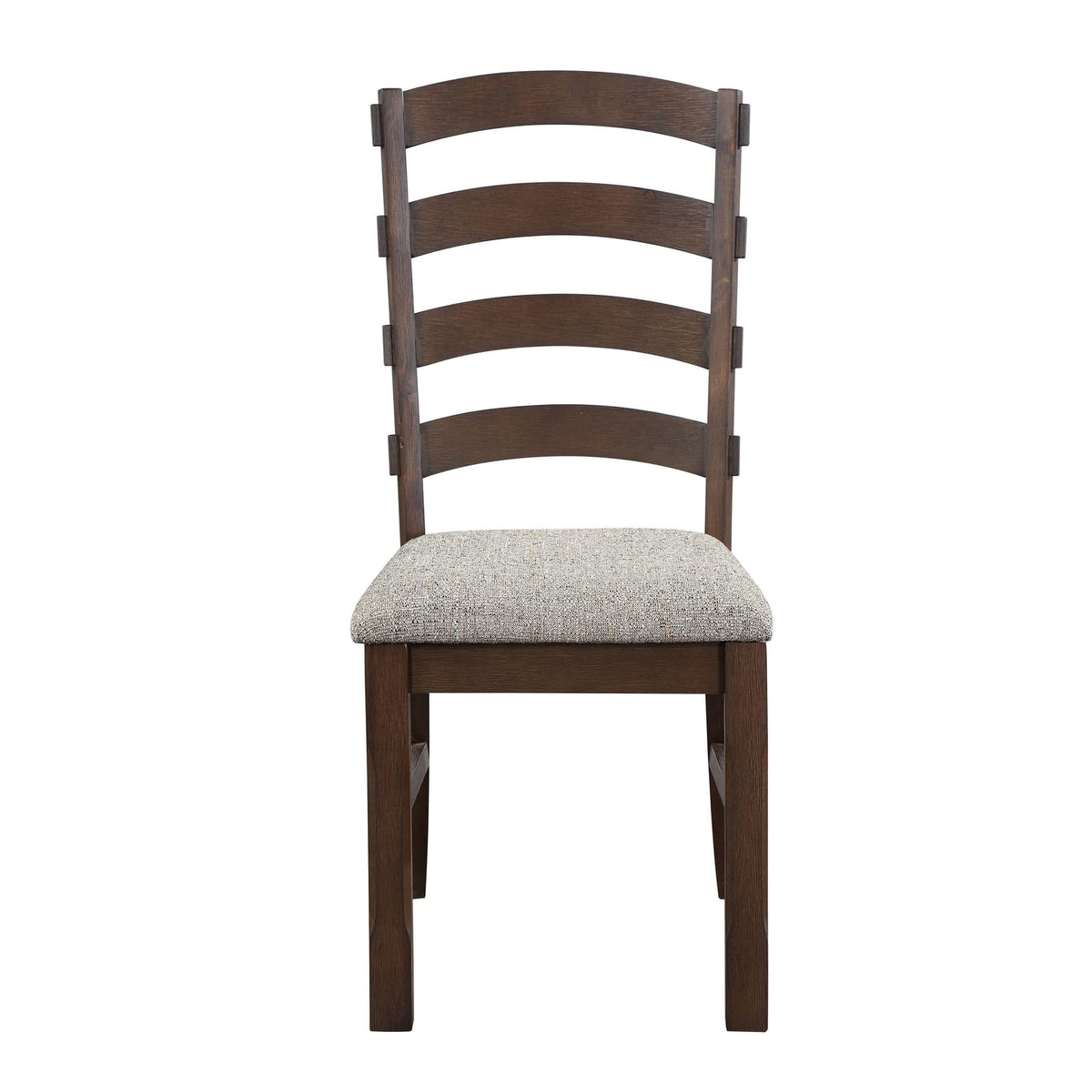 Grey & Rustic Brown Ladder Back Side Chairs (Set of 2) for Dining Room