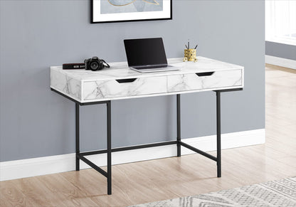 White Computer Desk with Storage Drawers - 48" L
